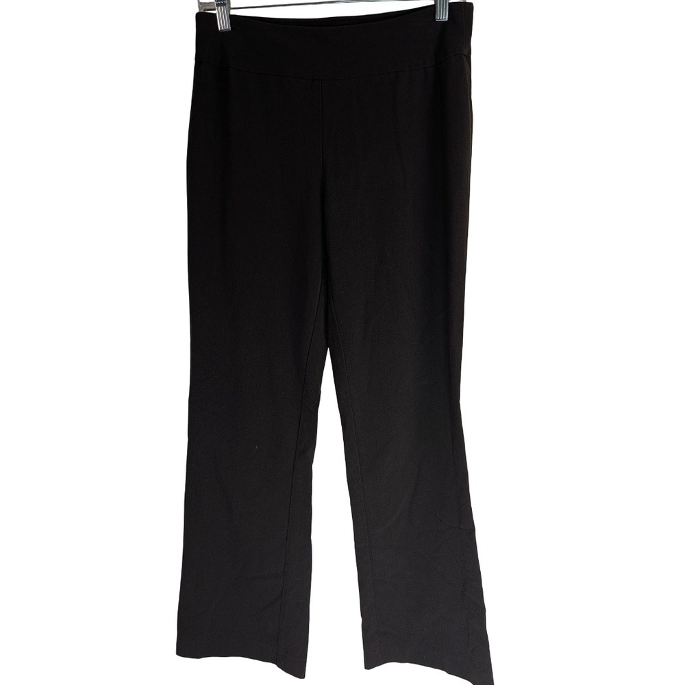 Roz & Ali Dress Pants Womens 4 Brown Straight Leg Stretch Pull On Workwear